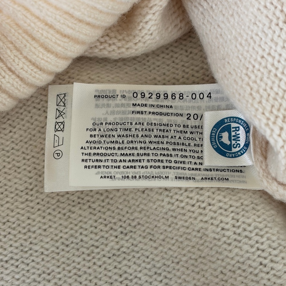 Arket Off-White Cowl Neck Sweater - Picture 8 of 10